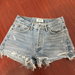 Agolde Parker high waisted denim shorts. Used. Size 25